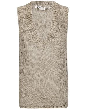 Comme des Garçons V-Neck Vest - Natural