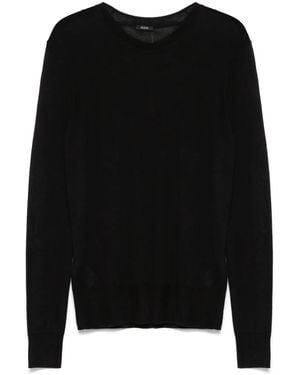 JOSEPH Crew-Neck Top - Black