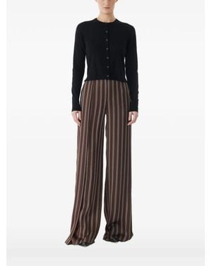 Jason Wu Striped-Back Merino Cardigan - Black