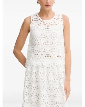 Twinset Broderie-Anglaise Top - White