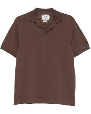MC2 Saint Barth Charles Short-Sleeve Polo Shirt - Brown