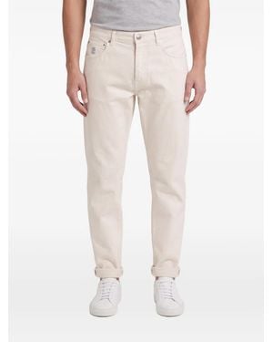 Brunello Cucinelli Jean Léger À Coupe Cinq Poches - Natural