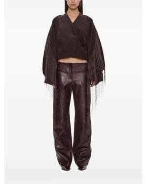 Christopher Esber Corduroy Cocoon Fringed Jacket - Brown