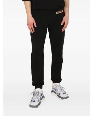 Moschino Logo-Print Pants - Black