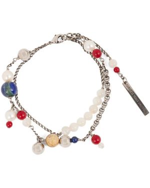 Dries Van Noten Armband Mit Doppeltem Anhänger - Mettallic