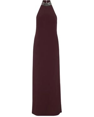 Brunello Cucinelli Silk Blend Maxi Dress - Purple