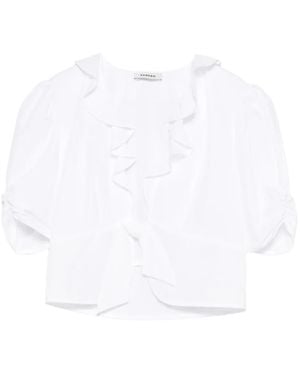 Sandro Ruffled-Collar Blouse - White