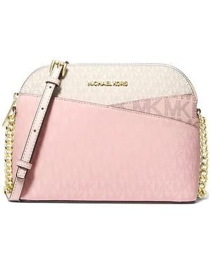 Michael Kors Medium Jet Set Travel Color-Block Crossbody Bag - Pink