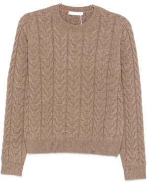 Max Mara Cable-Knit Jumper - Brown