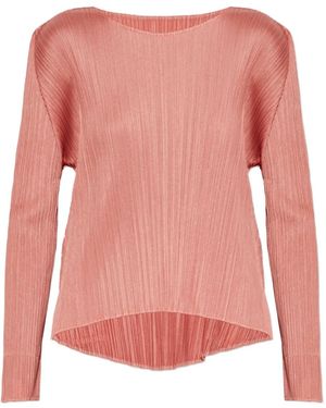 Pleats Please Issey Miyake Plissé T-Shirt - Pink
