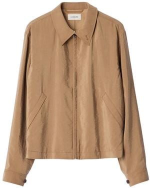 Lemaire Crinkled-Texture Zipped Jacket - Natural