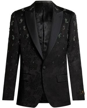 Etro Linen-Blend Evening Jacket - Black