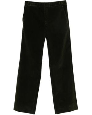 Rier Corduroy Straight-Leg Trousers - Black