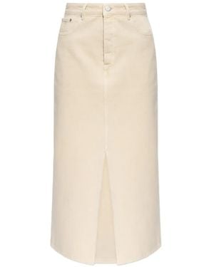 By Malene Birger Phoenix Front-Slit Midi Skirt - White