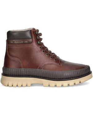 GANT Lace-Up Lug-Sole Boots - Brown