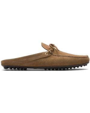 Car Shoe リボントリム スエードスリッポン - ブラウン