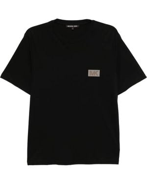 Michael Kors Graphic-Logo Cotton T-Shirt - Black