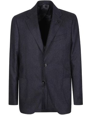 Lardini Herringbone-Weave Blazer - Blue