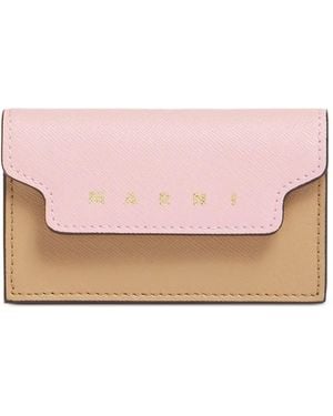 Marni Saffiano Leather Wallet - Pink