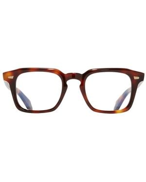 Cutler and Gross Lunettes De Vue Carrées À Effet Écaille De Tortue 1416 - Black