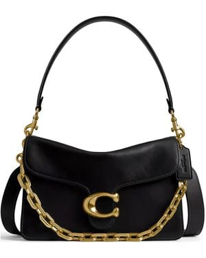 COACH Tabby Chain-Link Shoulder Bag - Black