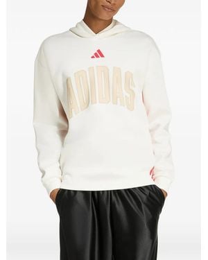adidas Stadium Grafische Hoodie - Wit