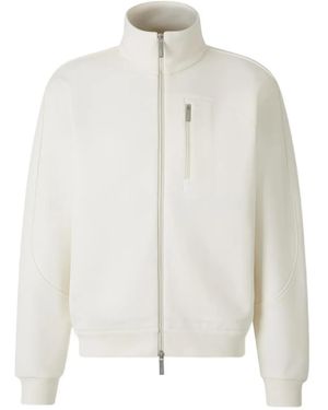 Herno Felpa Con Zip - Bianco