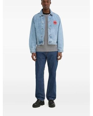 HUGO Jeans mit Label-Patch - Blau