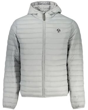 North Sails Quilted Hooded Jacket - Gray