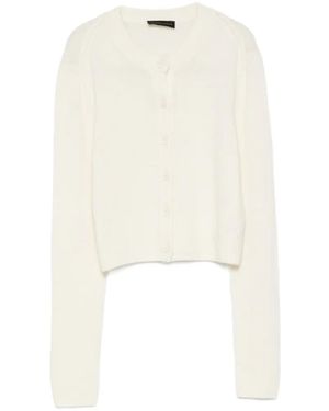 Le Petite Pulle Button-Up Cardigan - White
