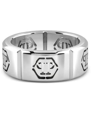 Philipp Plein Plein Tag Ring - White