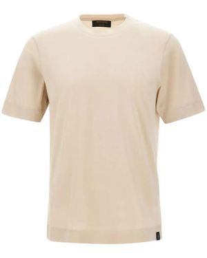 Gran Sasso Short-Sleeve Cotton T-Shirt - Natural