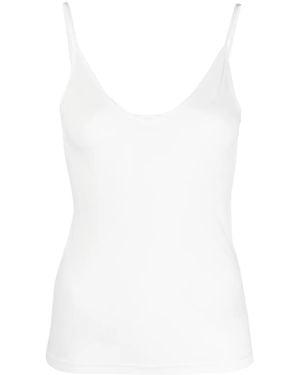Jil Sander V-Neck Plain Tank Top - White