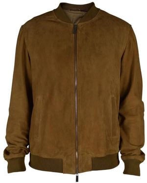 Billionaire Suede Bomber Jacket - Green
