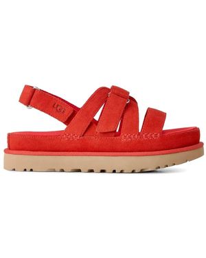 UGG Sandalias Goldenstar Gleam Planas - Rojo