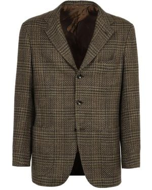 Kiton Kariertes Sakko - Grün