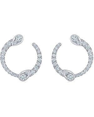 Kwiat 18Kt Eclipse Diamomnd Hoop Earrings - White