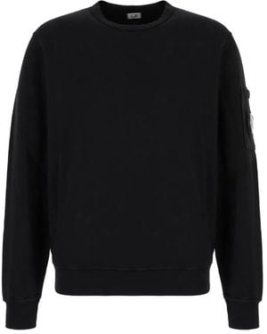 C.P. Company Lens-Pocket Sweatshirt - Black