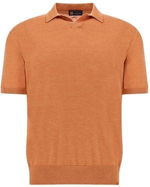 Paul & Shark Open-Collar T-Shirt - Orange