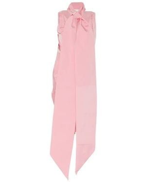 Zuhair Murad V-Neck Peplum Top - Pink