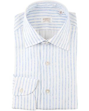 Borriello Chemise Rayée À Manches Longues - Blanc