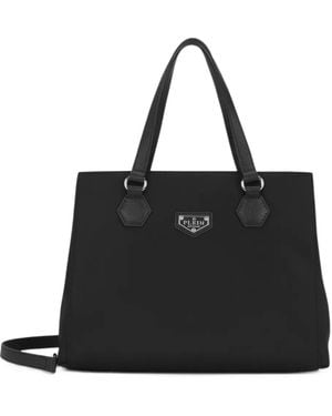 Philipp Plein Shopper Mit Logo-Schild - Schwarz
