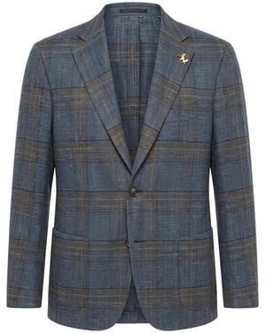 Tombolini Zero Gravity Check-Pattern Blazer - Blue