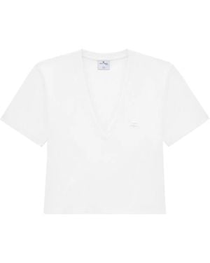 Courreges T-Shirt With Logo Application - White