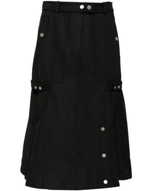 3.1 Phillip Lim Godet Utility Skirt - Black