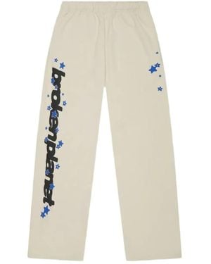 BROKEN PLANET Pantalon De Jogging Droit À Imprimé Graphique - Blanc