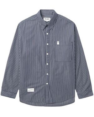 Chocoolate Striped Cotton Shirt - Blue
