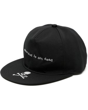 Mastermind Japan Slogan-Embroidered Cap - Black