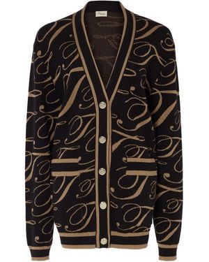 Temperley London T-Logo Mania Cardigan - Black