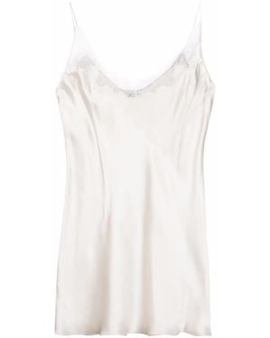 Carine Gilson Seidenkleid Mit V-Ausschnitt - Weiß